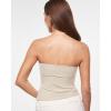 imageINLYRIC Natrelax Womens Tube Tops Strapless Tank Tops Sexy Summer Going Out Crop Tops Trendy Bandeau TopsMojave Tan  Go Up One Size