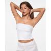 imageINLYRIC Natrelax Womens Tube Tops Strapless Tank Tops Sexy Summer Going Out Crop Tops Trendy Bandeau TopsWhite  Go Up One Size