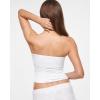 imageINLYRIC Natrelax Womens Tube Tops Strapless Tank Tops Sexy Summer Going Out Crop Tops Trendy Bandeau TopsWhite  Go Up One Size
