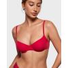imageINLYRIC Womens Inbarely Plus Balconette Bra  Demi Unlined No Padding Underwire Comfort Natural Support Everyday BrasLipstick Red  Go Up a Cup Size