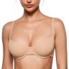 imageINLYRIC Womens Inbarely Plus Balconette Bra  Demi Unlined No Padding Underwire Comfort Natural Support Everyday BrasWarm Beige  Go Up a Cup Size