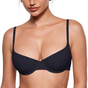imageINLYRIC Womens Inbarely Plus Balconette Bra  Demi Unlined No Padding Underwire Comfort Natural Support Everyday BrasBlack  Go Up a Cup Size