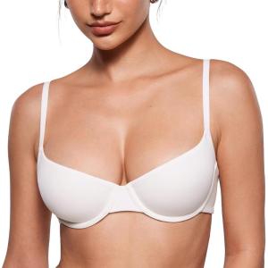 imageINLYRIC Womens Inbarely Plus Balconette Bra  Demi Unlined No Padding Underwire Comfort Natural Support Everyday BrasCoconut White  Go Up a Cup Size