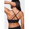 imageINLYRIC Womens Inbarely Outwear Longline Triangle Bralette Plunge Unlined No Underwire Yoga Sports Bra Crop Tank TopBlack