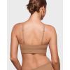 imageINLYRIC Womens Inbarely Outwear Longline Triangle Bralette Plunge Unlined No Underwire Yoga Sports Bra Crop Tank TopGravel Beige