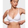 imageINLYRIC Womens Inbarely Outwear Longline Triangle Bralette Plunge Unlined No Underwire Yoga Sports Bra Crop Tank TopWhite