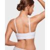 imageINLYRIC Womens Inbarely Outwear Longline Triangle Bralette Plunge Unlined No Underwire Yoga Sports Bra Crop Tank TopWhite