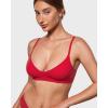 imageINLYRIC Womens Inbarely Soft Scoop Bralettes No Padding Cami Bras Unlined No Underwire Comfort Sleep Bralette PulloverLipstick Red