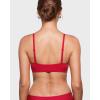 imageINLYRIC Womens Inbarely Soft Scoop Bralettes No Padding Cami Bras Unlined No Underwire Comfort Sleep Bralette PulloverLipstick Red