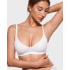 imageINLYRIC Womens Inbarely Soft Scoop Bralettes No Padding Cami Bras Unlined No Underwire Comfort Sleep Bralette PulloverSnow White  See Through