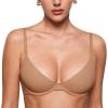imageINLYRIC Womens Inbarely Plus Balconette Bra  Lightly Padded Underwire Sexy Tshirt Demi Bras SupportiveGravel Beige