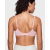 imageINLYRIC Womens Cosnufy Sheer Balconette Bra Demi Unlined Plunge Mesh See Through Sexy Bras UnderwireSweet Pink