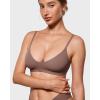 imageINLYRIC Womens Inbarely Soft Scoop Bralettes No Padding Cami Bras Unlined No Underwire Comfort Sleep Bralette PulloverBrown Purple