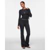 imageINLYRIC Womens Inbarely Ultra Long Sleeve Shirts Crew Neck Double Lined Slim Fitted Going Out Tops Basic TeesBlack