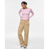 imageINLYRIC Womens Inbarely Ultra Long Sleeve Shirts Crew Neck Double Lined Slim Fitted Going Out Tops Basic TeesSweet Pinkslightly Sheer