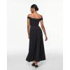 imageINLYRIC Womens Off The Shoulder Maxi Dresses Versatile Elegant Formal Wedding Guest Cocktail Fall OutfitBlack
