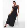 imageINLYRIC Womens Off The Shoulder Maxi Dresses Versatile Elegant Formal Wedding Guest Cocktail Fall OutfitBlack