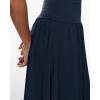 imageINLYRIC Womens Off The Shoulder Maxi Dresses Versatile Elegant Formal Wedding Guest Cocktail Fall OutfitDeep Ocean Blue