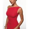 imageINLYRIC Womens Off The Shoulder Maxi Dresses Versatile Elegant Formal Wedding Guest Cocktail Fall OutfitLipstick Red