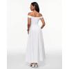 imageINLYRIC Womens Off The Shoulder Maxi Dresses Versatile Elegant Formal Wedding Guest Cocktail Fall OutfitSnow Whitesheer