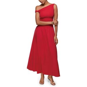 imageINLYRIC Womens Off The Shoulder Maxi Dresses Versatile Elegant Formal Wedding Guest Cocktail Fall OutfitLipstick Red