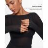 imageINLYRIC Womens Cosnufy Mesh Sheer Long Sleeve Tops See Through Boat Neck Going Out Tops Trendy Sexy ShirtsBlack