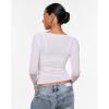 imageINLYRIC Womens Cosnufy Mesh Sheer Long Sleeve Tops See Through Boat Neck Going Out Tops Trendy Sexy ShirtsSnow White