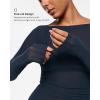 imageINLYRIC Womens Cosnufy Mesh Sheer Long Sleeve Tops See Through Boat Neck Going Out Tops Trendy Sexy ShirtsTwilight Blue
