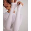 imageINLYRIC Womens Cosnufy Mesh Sheer Long Sleeve Tops See Through Crew Neck Going Out Tops Trendy Sexy ShirtsSnow White