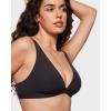 imageINLYRIC Womens Inbarely Soft Plunge Bralette  Deep V Unlined Triangle No Padding No Underwire Sexy Comfort Sleep BraBlack