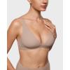 imageINLYRIC Womens Inbarely Soft Plunge Bralette  Deep V Unlined Triangle No Padding No Underwire Sexy Comfort Sleep BraRose Gray