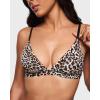 imageINLYRIC Womens Inbarely Triangle Bralette Plunge Unlined Seamless Bra No Underwire Sexy Comfortable EverydayDesert Leopard