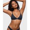 imageINLYRIC Womens Inbarely Triangle Bralette Plunge Unlined Seamless Bra No Underwire Sexy Comfortable EverydayTrue Navy