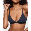 imageINLYRIC Womens Inbarely Triangle Bralette Plunge Unlined Seamless Bra No Underwire Sexy Comfortable EverydayTrue Navy