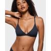 imageINLYRIC Womens Inbarely Triangle Bralette Plunge Unlined Seamless Bra No Underwire Sexy Comfortable EverydayTrue Navy