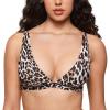 imageINLYRIC Womens Inbarely Soft Plunge Bralette  Deep V Unlined Triangle No Padding No Underwire Sexy Comfort Sleep BraDesert Leopard