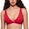 imageINLYRIC Womens Inbarely Soft Plunge Bralette  Deep V Unlined Triangle No Padding No Underwire Sexy Comfort Sleep BraLipstick Red