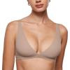 imageINLYRIC Womens Inbarely Soft Plunge Bralette  Deep V Unlined Triangle No Padding No Underwire Sexy Comfort Sleep BraRose Gray