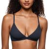 imageINLYRIC Womens Inbarely Triangle Bralette Plunge Unlined Seamless Bra No Underwire Sexy Comfortable EverydayTrue Navy