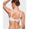 imageINLYRIC Womens Cosnufy Sheer Balconette Bra Demi Unlined Plunge Mesh See Through Sexy Bras UnderwireWhite