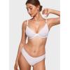 imageINLYRIC Womens Cosnufy Sheer Balconette Bra Demi Unlined Plunge Mesh See Through Sexy Bras UnderwireWhite