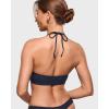 imageINLYRIC Womens Inbarely Soft Halter Bralette Open Back Backless TieBack No Padding Unlined Scoop No Underwire BraDeep Ocean Blue