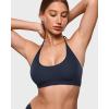 imageINLYRIC Womens Inbarely Soft Halter Bralette Open Back Backless TieBack No Padding Unlined Scoop No Underwire BraDeep Ocean Blue