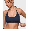 imageINLYRIC Womens Inbarely Soft Halter Bralette Open Back Backless TieBack No Padding Unlined Scoop No Underwire BraDeep Ocean Blue