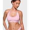 imageINLYRIC Womens Inbarely Soft Halter Bralette Open Back Backless TieBack No Padding Unlined Scoop No Underwire BraSweet Pink