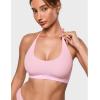 imageINLYRIC Womens Inbarely Soft Halter Bralette Open Back Backless TieBack No Padding Unlined Scoop No Underwire BraSweet Pink