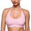 imageINLYRIC Womens Inbarely Soft Halter Bralette Open Back Backless TieBack No Padding Unlined Scoop No Underwire BraSweet Pink