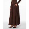imageINLYRIC Womens Off The Shoulder Long Sleeve Maxi Dresses Elegant Formal Wedding Guest Cocktail Long DressesHazelnut
