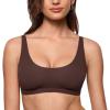 imageINLYRIC Womens Inbarely Soft Scoop Neck Bralette  Spaghetti Strap No Padding Unlined No Underwire Comfortable Sleep BraHazelnut