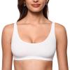imageINLYRIC Womens Inbarely Soft Scoop Neck Bralette  Spaghetti Strap No Padding Unlined No Underwire Comfortable Sleep BraSnow White